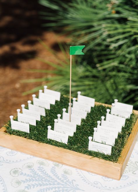 A golf themed seating chart? We can do that! . Wedding design: @pureluxebride Photography: @aaronandjillian⁠ Stationery: @studiordesign . . . #weddingdesign #weddingtable #chs #studiordesign #charlestonwedding #charlestonbride #lowcountrywedding #stationery #weddinginvitations #graphicdesigners #southernwedding #weddingideas #southerncharm #dreamwedding #brides #weddingseating #weddingescortboard #escortdisplay #escortsign #seatingchart #weddingseatingchart #golfwedding #rehearsaldinnerdesign Golf Seating Charts, Golf Theme Wedding Seating Chart, Golf Wedding Seating Chart, Golf Ball Seating Chart, Themed Seating Chart, Wedding Golf, Charleston Bride, Golf Wedding, Table Assignments