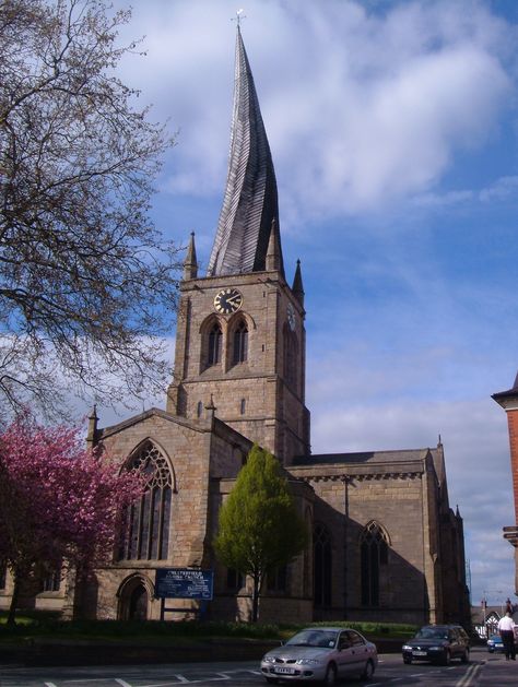 Chesterfields Crooked Spire (Parish Church) - Chesterfield, Derbyshire, UK Chesterfield Derbyshire, Grandparents Activities, Chichester Cathedral, Exeter Cathedral, John Constable Salisbury Cathedral, Peterborough Cathedral, British Traditions, Worcester Cathedral, Chatsworth House