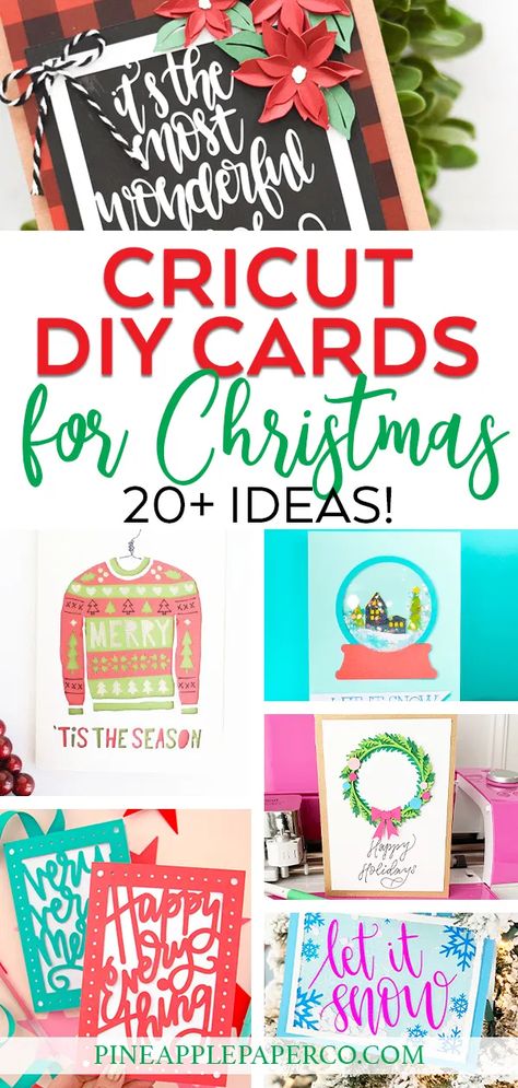 Diy Christmas Cards Cricut, Ugly Christmas Sweater Card, Handmade Christmas Card Ideas, Pretty Christmas Cards, Cricut Christmas Cards, Joy Christmas Card, Diy Holiday Cards, Christmas Card Ideas, Cricut Christmas Ideas