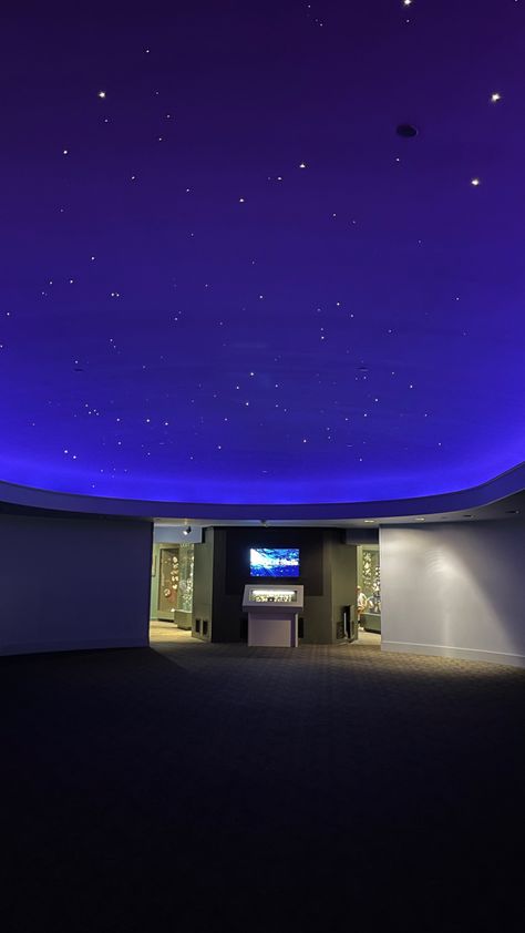 space, starry sky, planetarium, science, museum, stars, moon, aesthetic Home Planetarium Room, Planetarium Aesthetic, Astronomy Museum Aesthetic, Glow In The Dark Constellation Ceilings, Glowing Stars On Ceiling, Glow Stars On Ceiling Aesthetic, Moon Aesthetic, Stars Moon, Science Museum