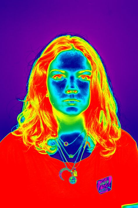 Thermal Face Drawing, Thermal Face Art, Thermal Photography, Thermal Imaging, Arte Sketchbook, Ap Art, A Level Art, Neon Art, Inspiration Art