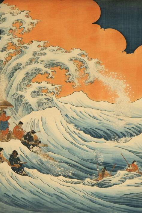 Hokusai Manga, Edo Art, Genji Monogatari, Hokusai Paintings, Geisha Illustration, Koi Fish Drawing, Japanese Wave, Heian Period, Samurai Artwork