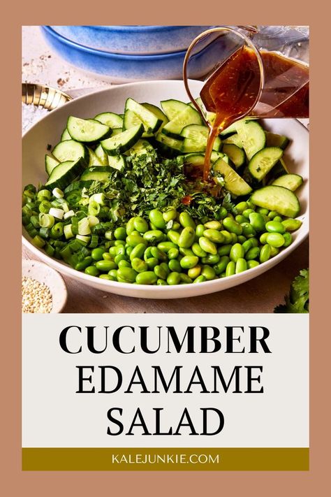 Edamame Recipes Salad, Edamame Recipes, Salad Spinach, Edamame Salad, Salad Salad, Crunchy Salad, Vegan Salad Recipes, Cucumber Recipes Salad, Cucumber Recipes