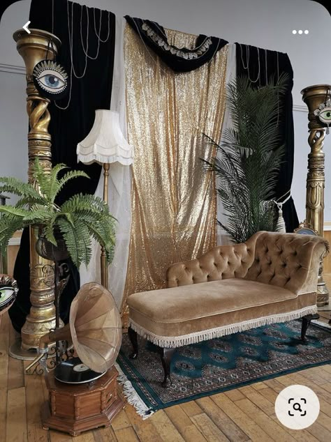 Roaring 20s Party Photo Booth, 1920s Aesthetic Gatsby Party, Great Gatsby House Party, 1920s Aesthetic Party Decor, Roaring 20s Backdrop, Roaring 20s Aesthetic Party, Great Gatsby Christmas Party, Flapper Party Roaring 20s, Roaring 20s Photo Booth