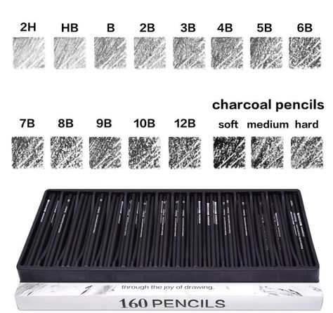 160 Pcs Professional Sketch Pencil 2h Hb B 2b 3b 4b 5b 6b 7b 8b 9b 10b 12b Charcoal Soft Medium Hard Brutfuner Pencils Set - Buy Sketch Pencil Set,Drawing Set,Sketching Pencil Set Product on Alibaba.com Sketch Pencils Set, Sketching Pencil, 2b Pencil, Sketch Pencil, Graphite Drawings, Drawing Set, Color Pencil, Pencil Drawings, Colored Pencils