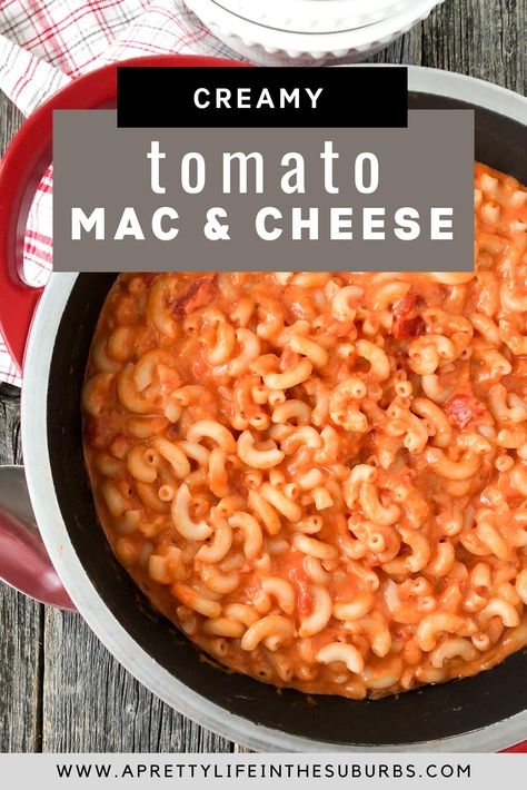 This Creamy Tomato Macaroni and Cheese can be on your table in under 1 hour! Tomato Macaroni Soup Recipe, Canned Tomato Recipes, Macaroni Soup Recipes, Tomato Macaroni, Macaroni And Tomatoes, Macaroni Casserole, Best Macaroni Salad, Baby Avengers, Macaroni Recipes