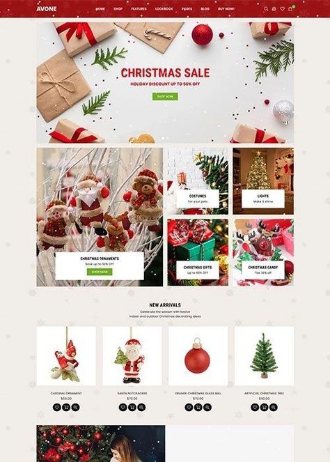 Landing Page Inspiration, Xmas Theme, Shopify Website Design, Ecommerce Website Design, Shopify Website, Website Themes, Website Design Inspiration, Shopify Theme, Landing Page Design