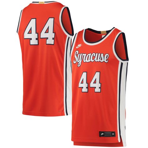 #44 Syracuse Orange Nike Limited Retro Basketball Jersey - Orange Check more at https://anzstyle.com/product/ncaa/syracuse-orange/44-syracuse-orange-nike-limited-retro-basketball-jersey-orange-1277/ Retro Basketball Jersey, White Stole, Best Jersey, Retro Basketball, Nike Retro, Retro Brand, Nike Football, Nike Basketball, Jersey Design