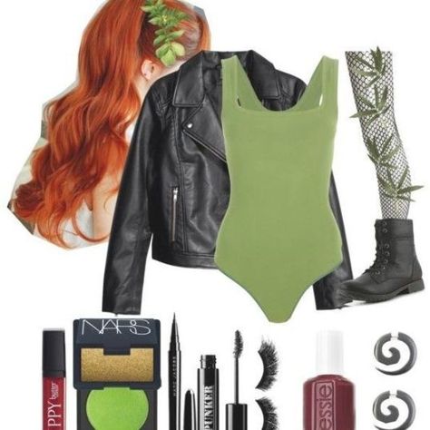 Dc Sirens, Poison Ivy Costume Diy, Poison Ivy Halloween, Ivy Makeup, Halloween Villains, Poison Ivy Makeup, Poison Ivy Halloween Costume, Poison Ivy Costume, Ivy Costume