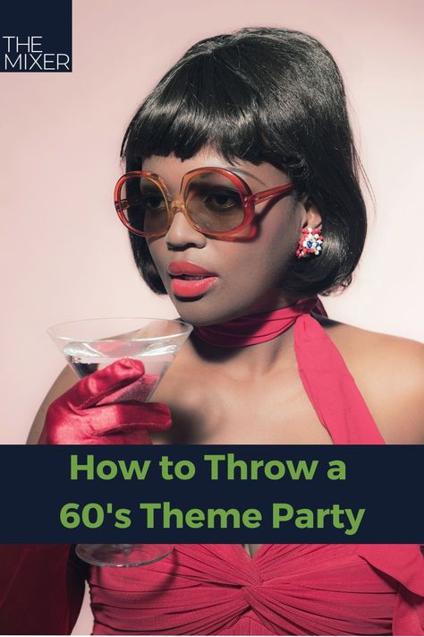 Throwing a 60s-themed party? There are endless ways to embrace the decade's diverse styles! From Mad Men-inspired suits to Dirty Dancing's summer vibes, the possibilities are endless. Get creative with bellbottoms, tie-dye, and John Lennon glasses for an unforgettable party! 60s Icons Aesthetic, Mod Theme Party, 60s Themed 60th Birthday Party, 60th Birthday Party 60s Theme, Sixties Birthday Theme 60s Party, 60 Themed Party Ideas, 60s Theme Party Outfit, 60's Party, 60s Theme Party