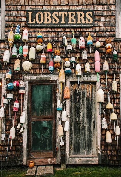 Bristol Maine, New England Decor, Maine Aesthetic, Fish Shack, Maine Style, New England Aesthetic, Lobster Buoys, Maine Photography, Nautical Aesthetic