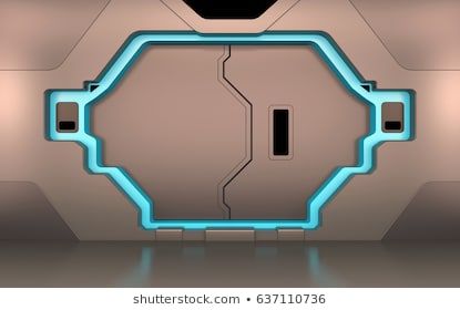 Spaceship Entrance, Futuristic Entrance, Spaceship Interior Design, Futuristic Door, Spaceship Door, High Tech Interior, Space Door, Home Basketball Court, Scifi Interior