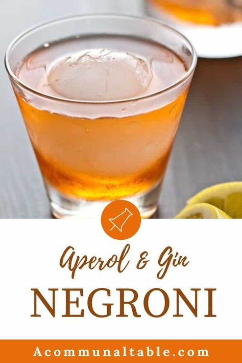 Aperol Cocktail Recipes Gin, Gin Aperol Cocktail, Drinks With Aperol, Cocktails With Aperol, Aperol Recipes, Aperol Negroni, Aperol Cocktail Recipes, Aperol Cocktails, Aperol Drinks