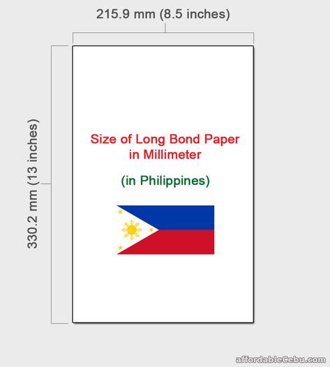 Long bond paper size in US and in Philippines are different. The paper size of long bond paper in the Philippines is shown in the link below:  Read more: http://www.affordablecebu.com/long-bond-paper-size-in-mm-in-philippines Long Bond Paper, Computer Tricks, Bond Paper, Article Writing, Social Media Site, The Philippines, Paper Size, Philippines, Pie Chart