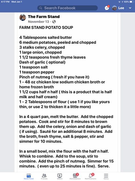 Farm Stand Potato Soup, Canning Soup Recipes, Potatoes Soup, Bone Broth Soup, Winter Foods, Queens Food, Soups Stews Chilis, Food Soup, Chowder Soup