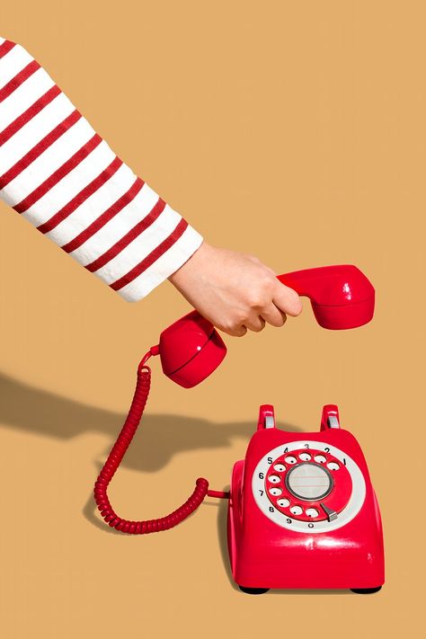 Woman answering an old retro telephone mockup  | premium image by rawpixel.com / Jira Old School Phone, Old Telephone, Telephone Retro, Retro Telephone, Telephone Design, Red Telephone, Telephone Vintage, Wheres Wally, طابع بريدي