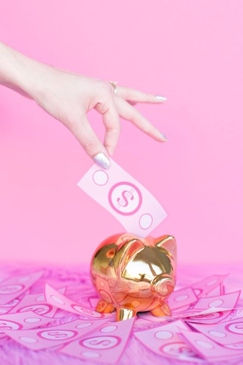 My Money Diary | studiodiy.com Pink Tax, Money Background, Promo Flyer, Money Girl, Money Stacks, Pastel Pink Aesthetic, Tax Refund, Pink Vibes, Everything Pink