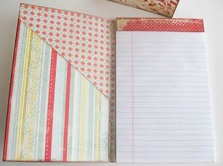 Allred Design Blog: How To: Simple Covered Notepads Covered Notepads, Diy Note Pad, Notepad Crafts, Notepad Diy, Note Pad Holder, Cardstock Crafts, Creative Wrapping, Note Pad Covers, Simple Notebook