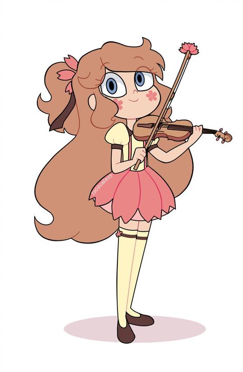 Violin by Isosceless Artist Block, Star Force, Star Character, Sketchbook Ideas, Cartoon Girl, Star Vs The Forces Of Evil, Star Butterfly, Star Vs The Forces