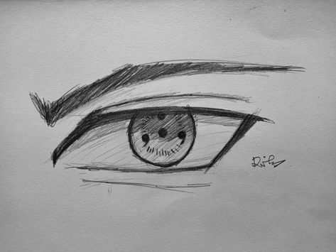 Very Easy Anime Sketch, Anime Eyes Drawing Naruto, Eyes Drawing Easy Anime, Naruto Eyes Sketch, Sasuke Uchiha Eyes Drawing, Itachi Uchiha Eyes Drawing, Easy Anime Art Sketches, How To Draw Sharingan, Art Sketches Anime Eyes