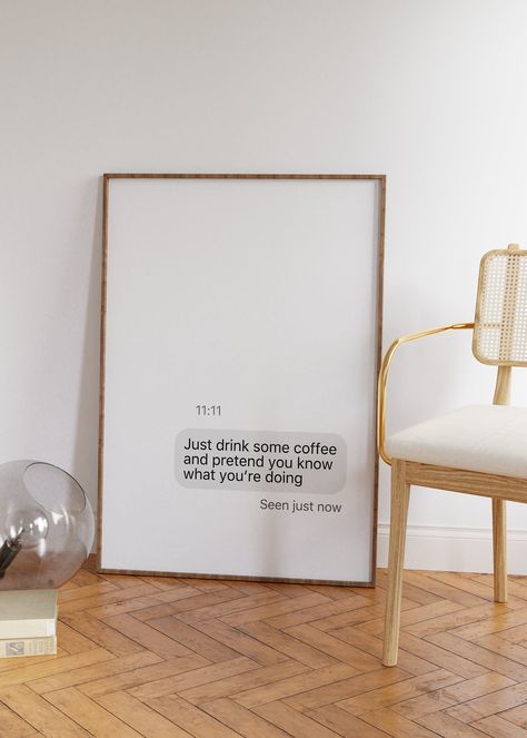 Messages Aesthetic, Message Wall, Coffee Bar Cart, Room Quotes, Text Message Quotes, Aesthetic Text, Poster Text, Wall Art Coffee, Posters Aesthetic