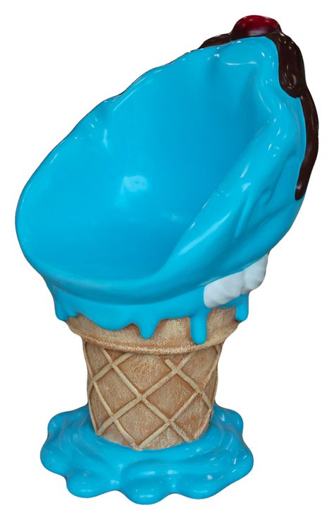 Ice Cream Chair with Blue Moon Chocolate Chip and Cherry Top Ice Cream Chairs, Modern Toilets, Strawberry Chocolate Chip, Cream Bar Stools, Candy Room, Cream Chair, Modern Bathroom Vanities, Weird Furniture, Food Habits