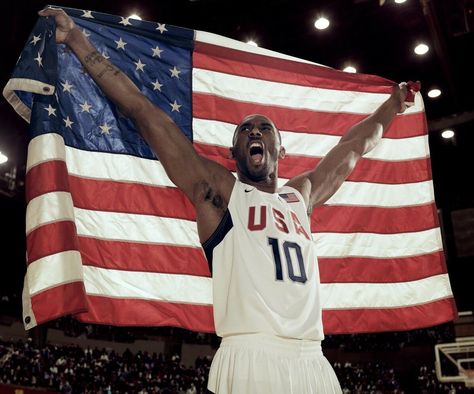 Kobe Bryant American Flag Team USA Ball Photography, Kobe Mamba, Raffle Basket, Kobe Bryant Nba, Kobe Bryant Black Mamba, 2020 Olympics, Tokyo 2020, Happy 4 Of July, Black Mamba