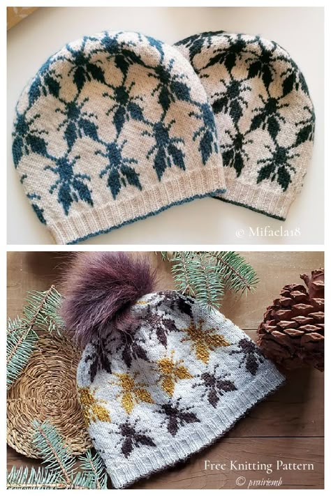 Pühalepa Bug Hat Free Knitting Pattern Fair Isle Knitting Patterns Free, Hat Pattern Knitting, Fair Isle Hat Pattern, Hat Free Knitting Pattern, Stranded Knitting Patterns, Colorwork Knitting Patterns, Double Knitting Patterns, Beanie Knitting Patterns Free, Norwegian Knitting