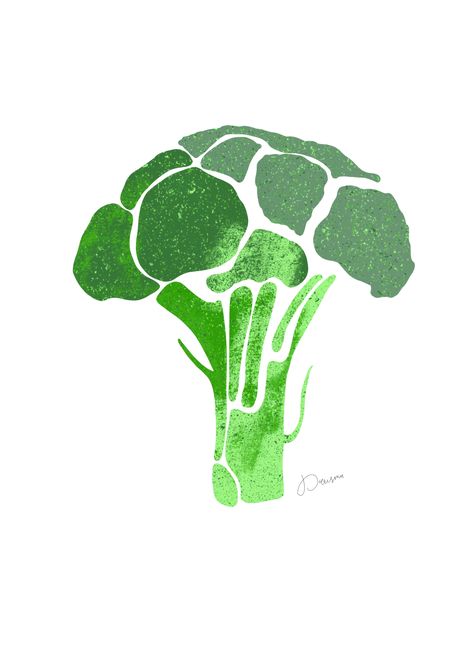 Spinach Illustration, Abstract Vegetables, Broccoli Art, Broccoli Illustration, Canned Spinach, Broccoli Sprouts, Mid Century Minimalist, Painting Tattoo, Kitchen Posters