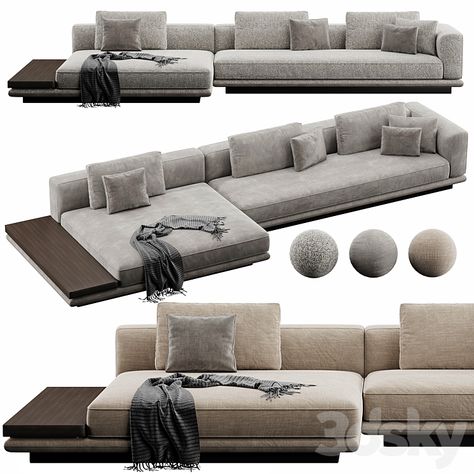 Minotti Horizonte - Sofa - 3D model Minotti Horizonte Sofa, Minotti Sofa, Grosvenor House, 3d Warehouse, In 3d, Living Rooms, Showroom, Nursery, Sofa