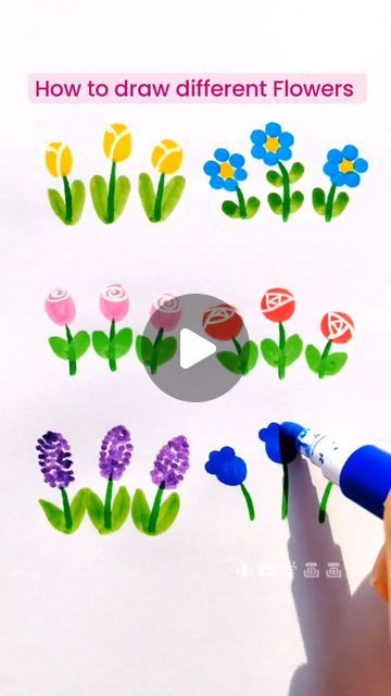 Simple and Easy Drawing Ideas on Instagram: "Discover how to draw six beautiful types of flowers in this easy-to-follow tutorial! 🌸🖌️ From elegant roses and vibrant sunflowers to delicate lilies and cheerful daisies, you'll learn to create stunning floral designs that will enhance your artistic skills. Perfect for beginners and experienced artists alike, this video will inspire you to bring the beauty of nature to your drawings. Join us and transform simple shapes into intricate, realistic flowers!" Cheerful Daisies, Alzheimers Activities, Paper Flower Arrangements, Easy Drawing Ideas, Note Doodles, Simple Drawings, Paper Peonies, Tree Artwork, Kid Projects