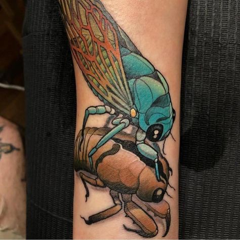 Cicada Tattoo, Tree Tattoos, Cute Tats, Insect Tattoo, Tattoo Photography, Weird Tattoos, Tattoo Portfolio, Tattoos Gallery, Little Tattoos