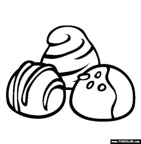 Chocolate Truffles Online Coloring Page Chocolate Drawing, Images Of Chocolate, Candy Coloring Pages, Chocolate Stores, Chocolate Pictures, Heart Coloring Pages, Cartoon Disney, Coffee Drawing, Dog Coloring Page