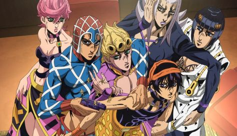 #Jojo #jjba #ventoaureo #goldenwind #jojosbizarreadventure #trish #mista #giorno #abbacchio #narancia #bruno Gakuen Handsome, Jojo Jojo, Jojo Parts, Jojo's Bizarre Adventure Anime, Jotaro Kujo, Jojo Anime, Jojo Memes, Jojo Bizzare Adventure, An Anime