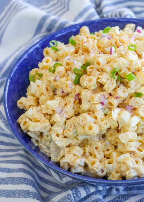 Birthday Salad, Macaroni Dishes, Deviled Egg Pasta Salad, Egg Pasta Salad, Recipe With Eggs, Deviled Egg Salad, Cold Pasta Salad Recipes, Deviled Eggs Easy, Antipasto Salad