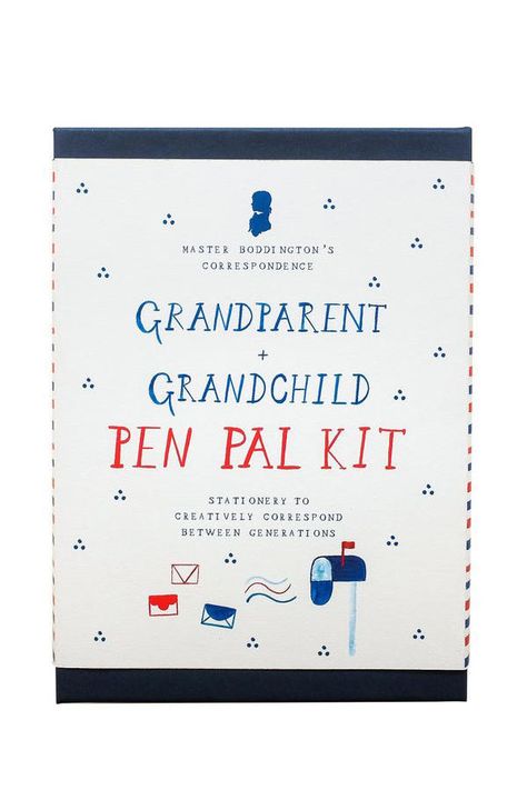 Grandparent + Grandchild Pen Pal Correspondence Box Monkey Activities, Grandparents Activities, Pen Pal Kit, Correspondence Cards, Desk Stationery, Keepsake Books, Stationery Products, Pen Pal, Art Happy