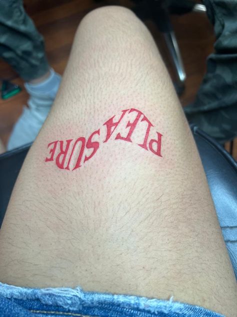 #tattoo #tattooideas #tattooing #tattooideasforwomen #minimaltattoo #pleasuretattoo #redtattoo #minimalist Pleasure Tattoo, Tattoo Red Ink, Tattoo Red, Red Tattoos, Red Ink, Minimal Tattoo, Tattoos, Red