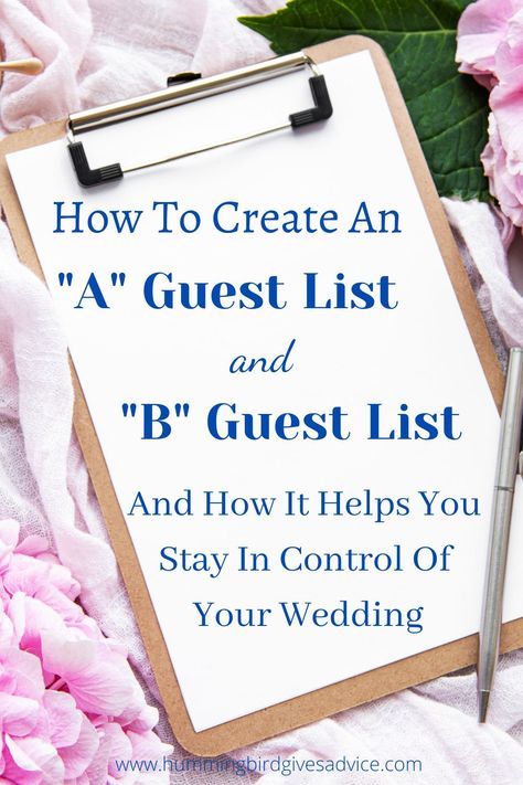 Are you looking for a way to invite your wedding guests in batches but not sure how to put your guests in categories? On this post I have the benefits of a wedding "A" List, and why having multiple lists for your wedding guests will help you predict attendance, control costs, and reduce wedding stress. Plus, this is a way to make sure you invite everyone you want without going over your wedding budget. #weddingguestlist #weddingguestcategories #sendingweddinginvitations Limited Guest Wedding Invitation, Who To Invite To Your Wedding, Who To Invite To Wedding Guest List, Intimate Wedding Guest List, Who To Invite To A Small Wedding Guest List, How To Decide Who To Invite To Wedding, How To Keep Wedding Guests Entertained, Wedding Invitations Examples, Wedding Tools