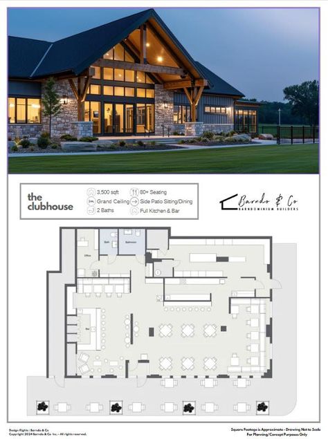 Building a Golf Course, Ski Resort, Gated Community, Fieldhouse, Seniors Complex…? Barndos are an affordable option at any size! We don’t just manage small builds! #barndoandco #barndobuilding #Clubhouse #golfcourse #skiresort #seniorscomplex #gatedcommunity #hockeyarena #fieldhouse #canada Club House Design Clubhouses, Community Clubhouse, Hockey Arena, Diy And Home Improvement, Gated Community, Ski Resort, House Floor Plans, Club House, Golf Course