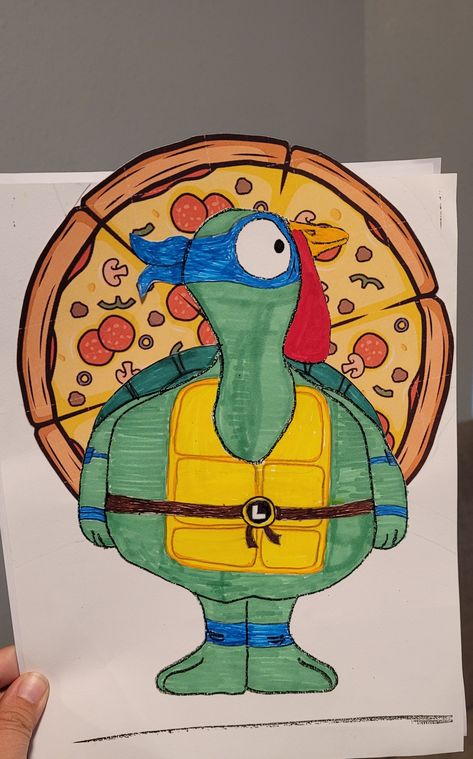 Pizza Turkey Disguise, Turkey In Disguise Girl Ideas, Ninja Turtle Disguise A Turkey, Disguise A Turkey Mcdonalds, Disguise A Turkey Chick Fil A, Disguise A Turkey Ninja Turtle, Ninja Turkey In Disguise, Ninja Turtle Turkey Disguise, Thanksgiving Turkey Disguise Project