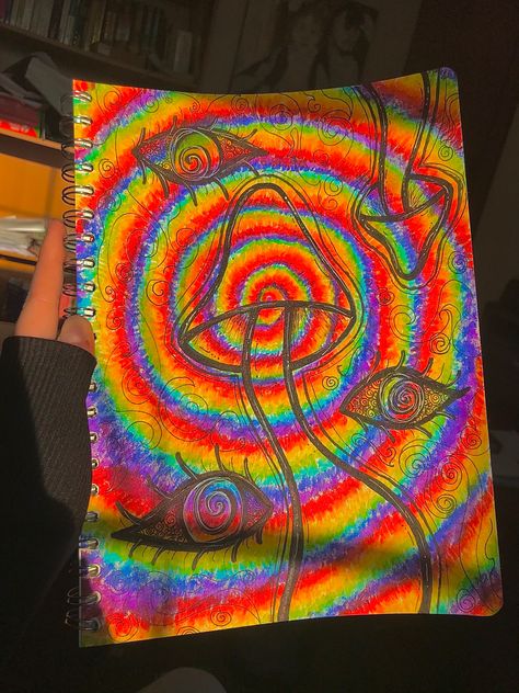 Trippy Spiral Drawing, Trippie Drawings Easy, Drawing Ideas Psychadelic, Trippy Drawing Background Ideas, Trippy Pictures To Draw Easy, Trippy Simple Drawings, Cool Art Drawings Trippy, Shroom Drawings Trippy, Trippy Drawing Ideas Easy Led Lights