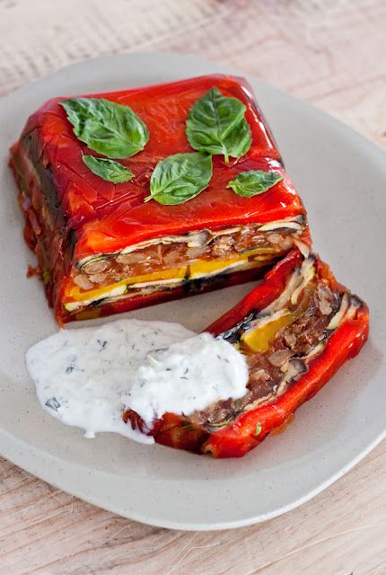 Vegetable Terrine, Terrine Recipe, Vegan Food Recipes, Veggie Dishes, Vegetable Dishes, Vegetarian Dishes, Vegan Food, Veggie Recipes, Vegetable Recipes