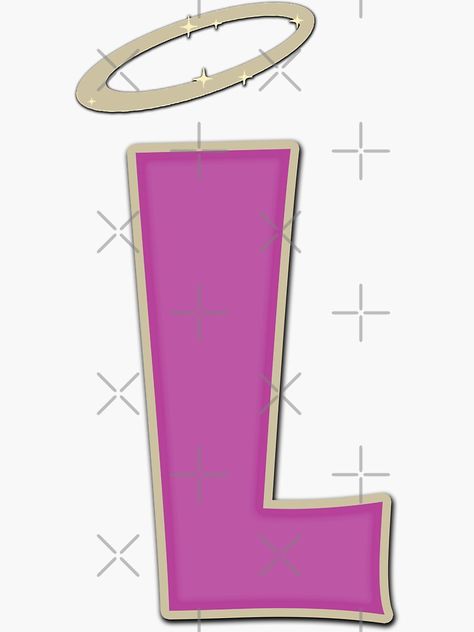 "BRATZ Y2K ANGEL LETTER L" Sticker by jeanlouise | Redbubble Bratz Letter Font, Bratz Lettering, L Sticker, Bratz Y2k, Alphabet Lettering, Background Animation, Font Pairings, 23rd Birthday, 3d Typography