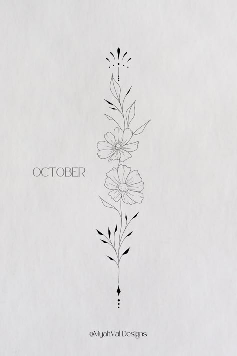 Floral Spinal Tattoo, Minimalist Floral Tattoo, 30 Aesthetic, Aesthetic Tattoo Ideas, Mother Tattoos For Children, Spinal Tattoo, Beautiful Flower Tattoos, Cross Tattoo Designs, Mother Tattoos