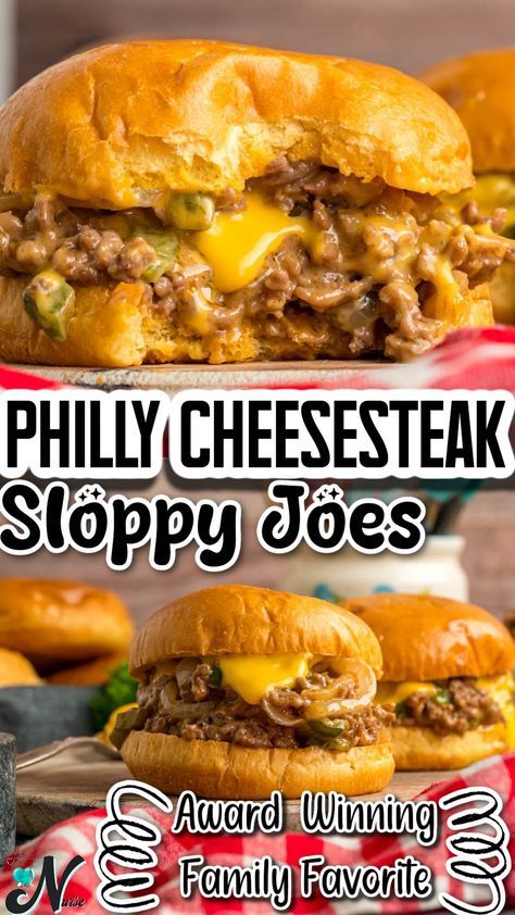 Savor the delicious fusion of flavors with our Ultimate Philly Cheesesteak Sloppy Joes! This kid-friendly, budget-friendly, and healthier twist on a classic features seasoned ground beef, melted cheese, and sautéed peppers and onions, all on a soft toasted bun. Perfect for a quick weeknight dinner or game day treat, these sloppy joes are sure to become a family favorite. Try them tonight for a meal everyone will love! #PhillyCheesesteak #SloppyJoes #GroundBeef #FamilyDinner #QuickMeals Easy Kid Friendly Fall Dinner Recipes, All Day Crockpot Meals Dinners, Philly Sloppy Joe Recipe, Sloppy Joe Sandwiches, Cheap Big Family Meals Dinners, Sloppy Joe Cheesesteak, Sloppy Joe Crockpot, Cheap Dinners For A Family Easy, Sloppy Jose