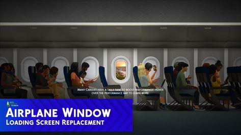 Airplane Window Loading Screen - DOWNLOAD | 20th Century Plumbob on Patreon Sims 4 Airplane Cc, Sims 4 Airplane, Airplane Interior, Moving Clouds, Loading Screen, Airplane Window, Sims 4 Update, Creating Content, You're Amazing