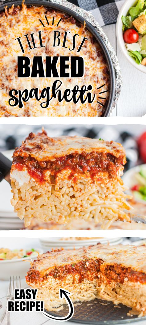 Spagetti Pie Recipe, Baked Soaghetti, Spaghetti Pie Recipe Easy, Baked Spaghetti Pie, Spaghetti Pie Recipes, Traditional Spaghetti, Easy Baked Spaghetti, Dinner Pies, Spaghetti Recipes Easy