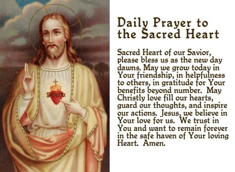 Sacred Heart Prayer, Sacred Heart Novena, Sacred Heart Devotion, Catholic Prayers Daily, Prayer For My Family, Catholic Beliefs, Deliverance Prayers, Novena Prayers, Catholic Books