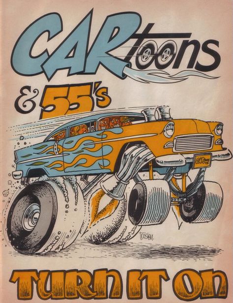 CAR cartoons of the 60's 70's 80's and 90's Cartoons Magazine, Cartoon Car Drawing, Car Drawing, Cool Car Drawings, Automotive Artwork, Rat Fink, Car Artwork, Cartoon Car, Garage Art