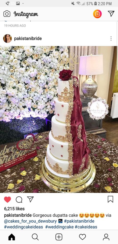 Celebration Desserts, Royal Wedding Cake, Indian Wedding Cakes, Engagement Cakes, Wedding Gift Bags, Punjabi Wedding, Desi Wedding, Wedding Desserts, Asian Wedding